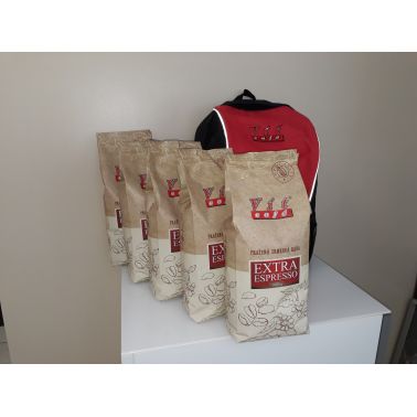 VÍTCAFÉ - 5 kg kávy EXTRA ESPRESSO + batoh zdarma