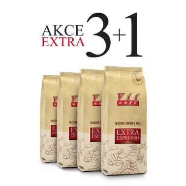 VÍTCAFÉ 3+1 kg čerstvá zrnková káva Extra espresso