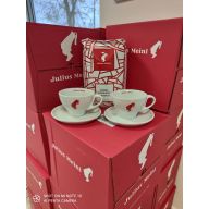 JULIUS MEINL Crema espresso 1kg s šálky Cappuccino-Čaj 180ml