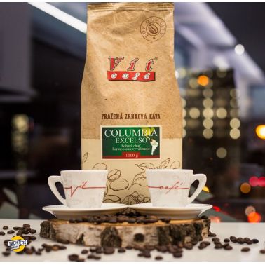 VÍTCAFÉ káva COLUMBIE + 2 šálky na espresso 50ml