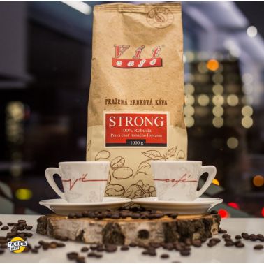 VÍTCAFÉ káva STRONG + 2 šálky na espresso 50ml