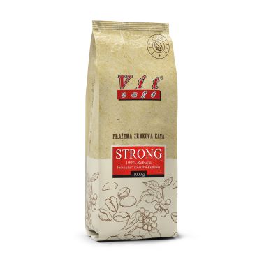 VÍTCAFÉ - čerstvě pražená Robusta - STRONG 1kg zrnková káva