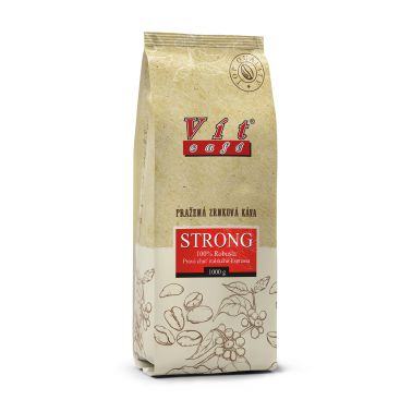 VÍTCAFÉ - čerstvě pražená Robusta - STRONG 1kg zrnková káva